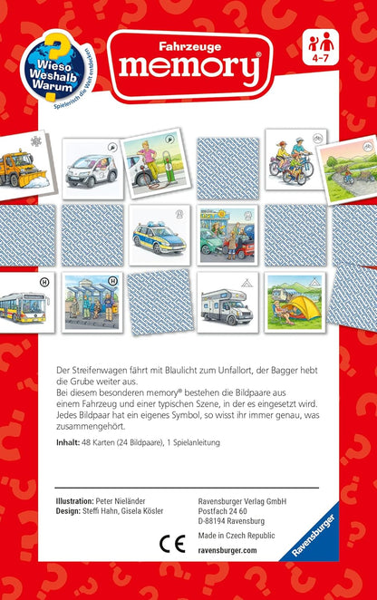 Ravensburger Vehicles Memory Game – Fun Learning Card Game