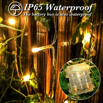 Battery Operated LED Fairy Lights with Timer IP65 Waterproof