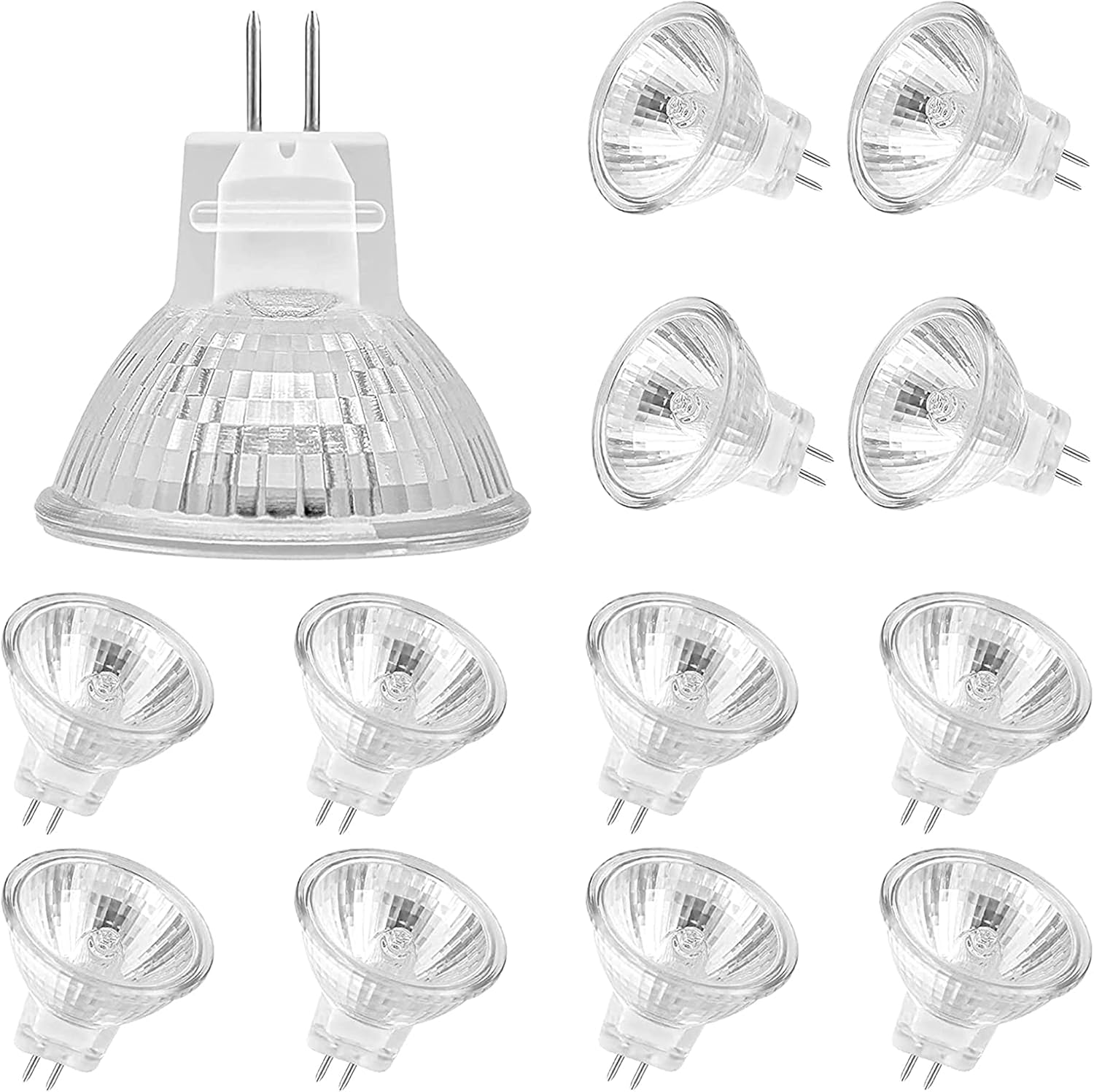 Simusi GU4 MR11 12V 20W Halogen Spot Light – 12 Pack Warm White