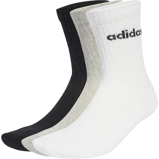 adidas Linear Crew Cushioned Socks – Unisex 6‑Pair Pack