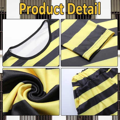 Orange Prisoner Jumpsuit Adult Costume with Hat and Handcuffs