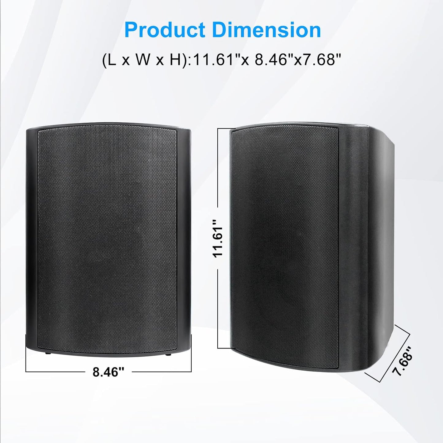 Herdio 6.5" Waterproof Bluetooth Outdoor Speakers with 400W Power