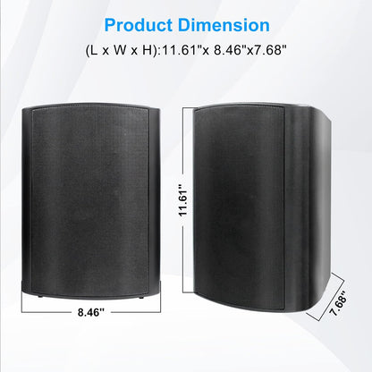 Herdio 6.5" Waterproof Bluetooth Outdoor Speakers with 400W Power