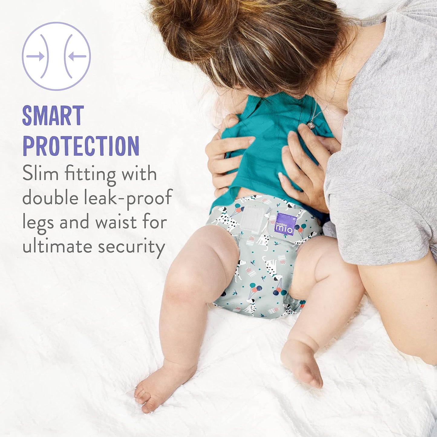 Bambino Mio Mioduo Reusable Nappy Cover – Solid Green, Unisex