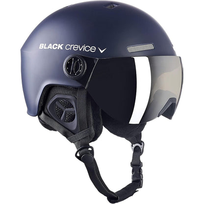 Black Crevice Arlberg Ski Helmet with Dual Visor