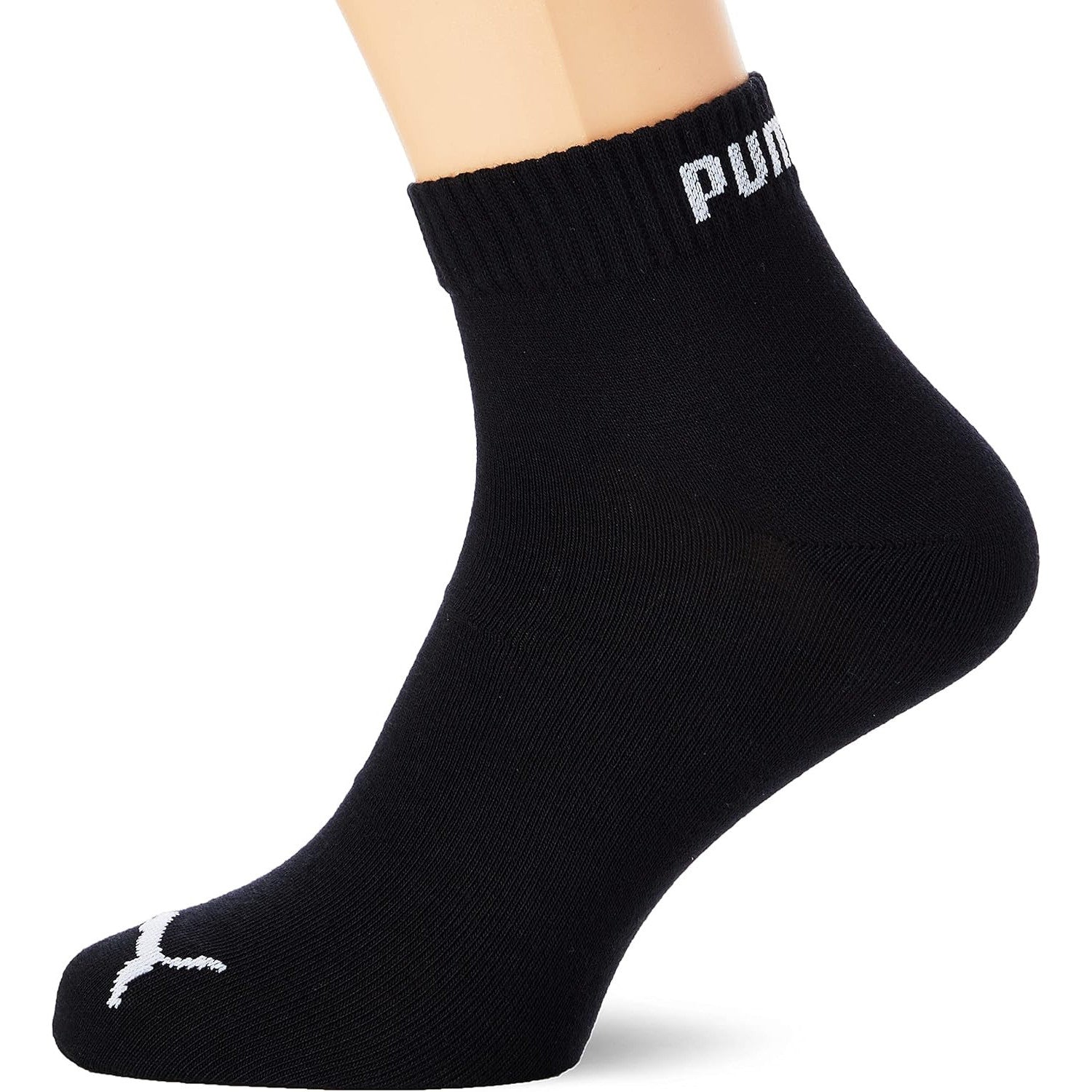 PUMA Quarters Men's Sports Socks, Pack of 6 – Black