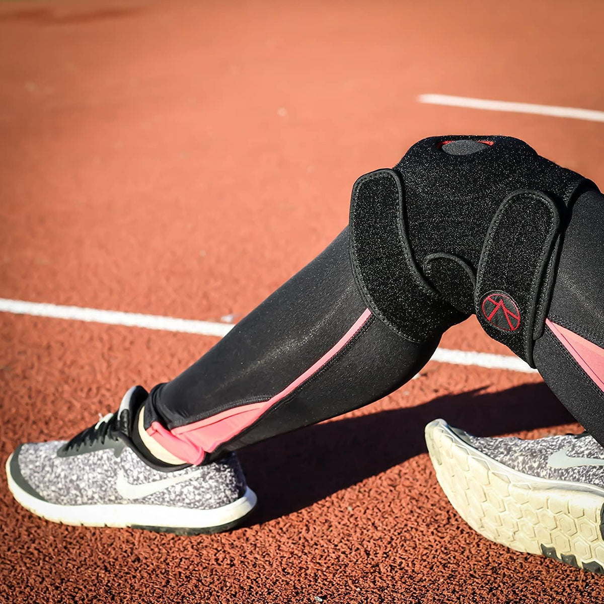 KARM Adjustable Knee Brace Support Neoprene Black