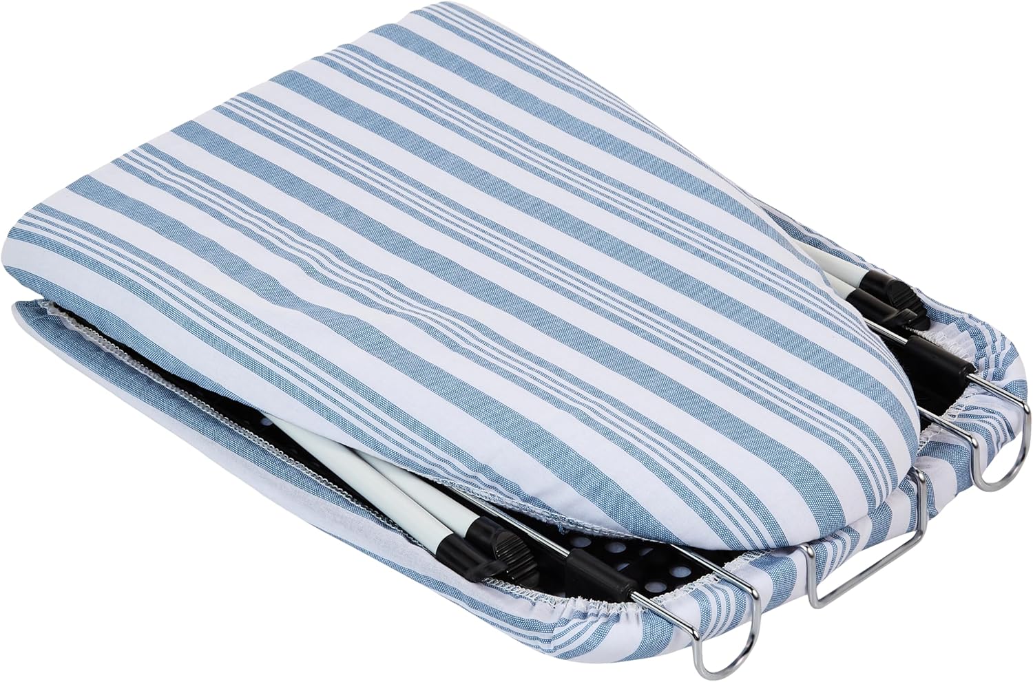 Honey-Can-Do Blue Stripe Foldable Tabletop Ironing Board with Rest