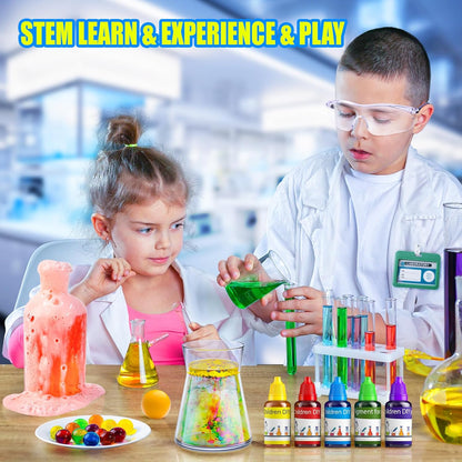 90-Experiment Kids Science Kit - Hands-On STEM Chemistry Physics Set