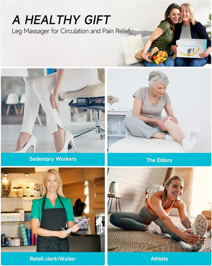 ALLJOY Heated Leg Massager with Compression, 5 Modes, 4 Intensities