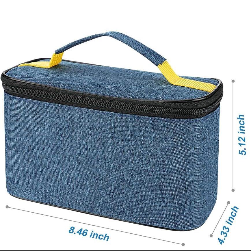 Yirochan Bento Box1400ml 3-Compartment With Insulated Bag Blue