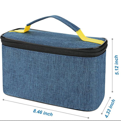 Yirochan Bento Box1400ml 3-Compartment With Insulated Bag Blue
