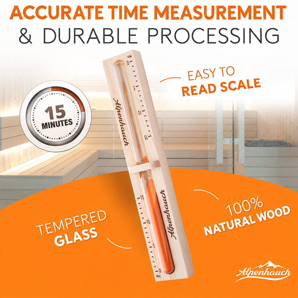 ALPENHAUCH Sauna Sand Timer 15 Minutes