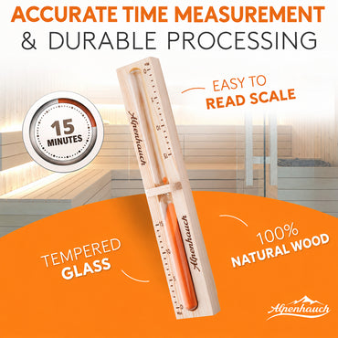 ALPENHAUCH Sauna Sand Timer 15 Minutes