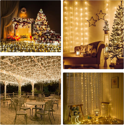 Heaffey Purple Solar Fairy String Lights 40ft Waterproof Outdoor LED