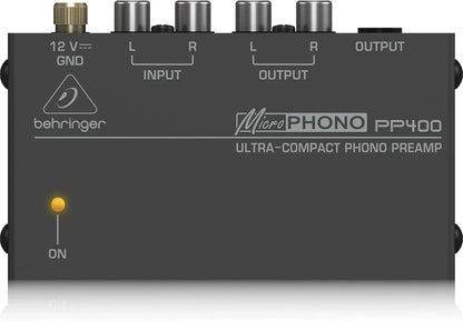 Behringer PP400 Ultra‑Compact Phono Preamp with RCA & TRS - Gomix Brands Outlet