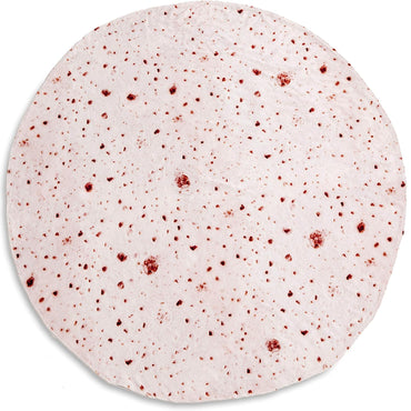 Kanguru Cream Piadina Burrito Tortilla Blanket – 63‑inch Round Fleece Throw