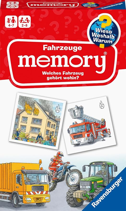 Ravensburger Vehicles Memory Game – Fun Learning Card Game