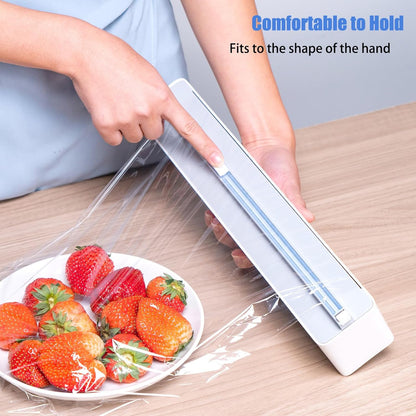 DEEMTON Magnetic Aluminium Foil & Plastic Wrap Dispenser with Cutter