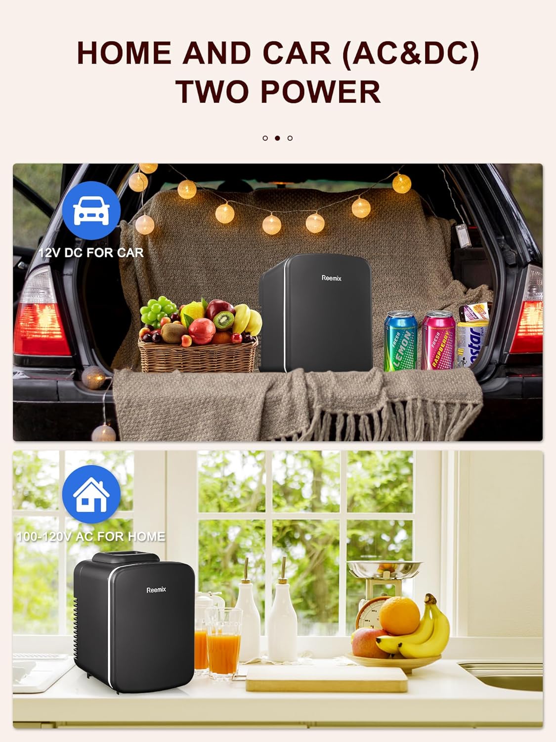 Reemix KM-12-4L Mini Fridge Thermoelectric Cooling 4 Litre