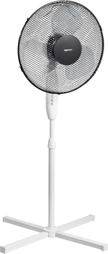 Amazon Basics Oscillating Fan with Stand, 3 Speed, 40W, Black