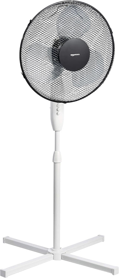 Amazon Basics Oscillating Fan with Stand, 3 Speed, 40W, Black