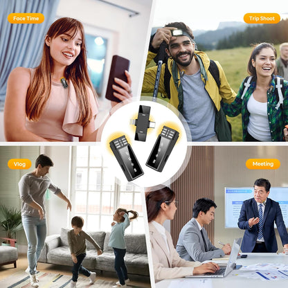 UNBRAN Wireless Lavalier Clip‑On Mic for iPhone & Android