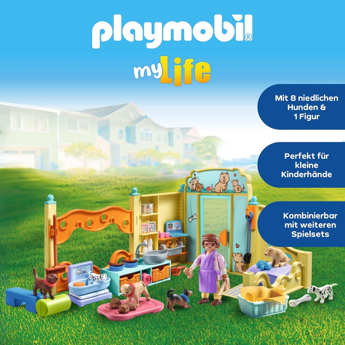 PLAYMOBIL Puppy House Playset – Cute Animal Figures for Kids