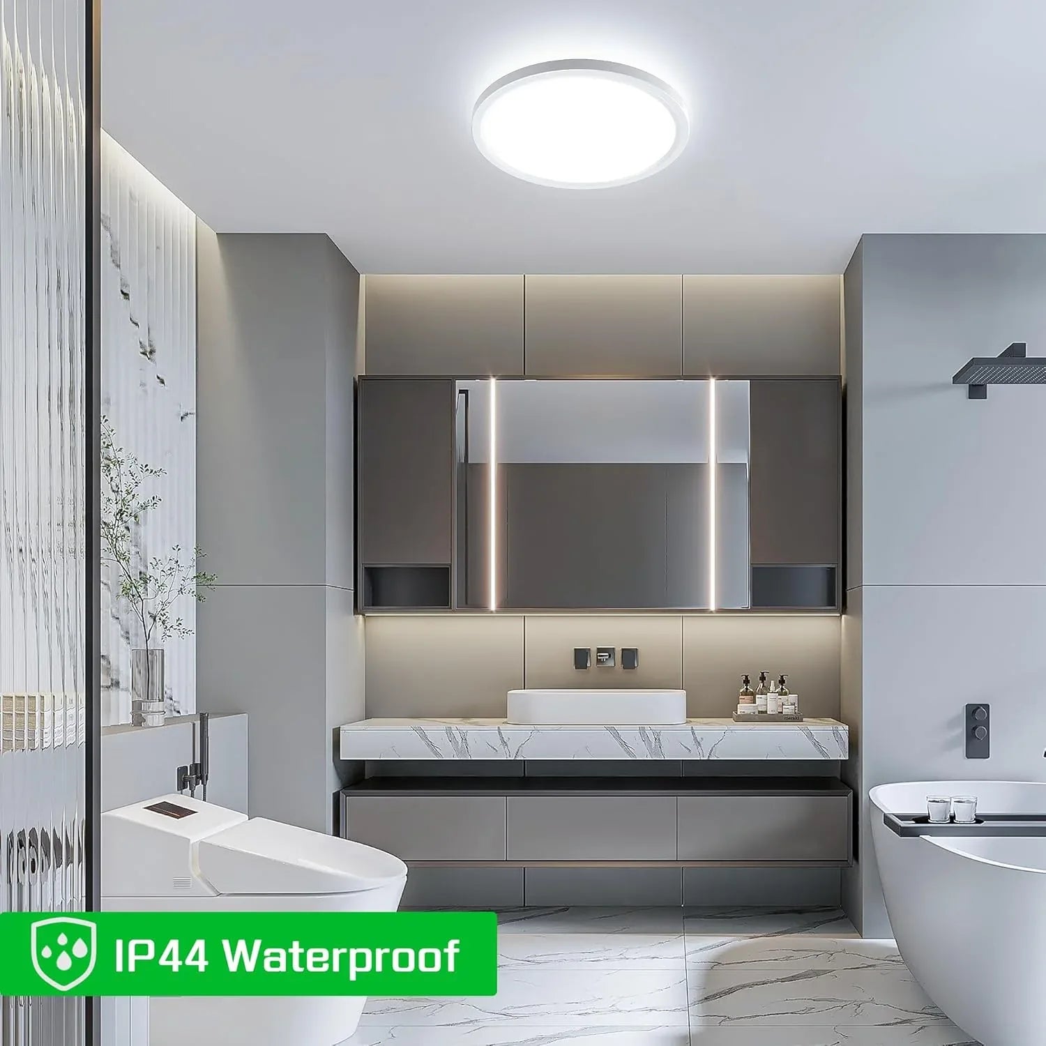 OTREN Ultra-Thin 18W LED Ceiling Light, 21.8cm Round, Cold White - Gomix Brands Outlet