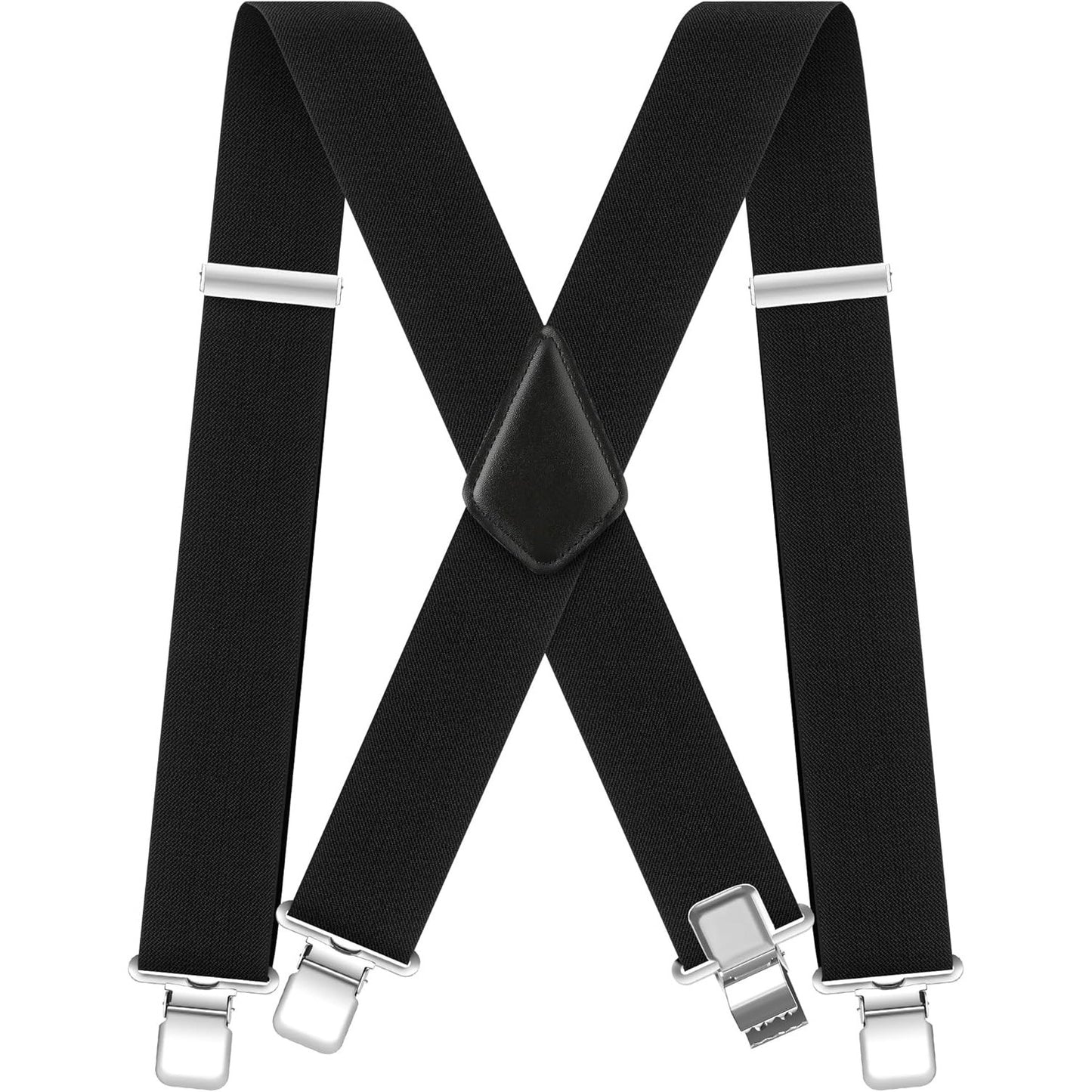 Ultrashang Classic Men's Heavy-Duty 2-Inch Wide Suspenders with Sturdy Clips