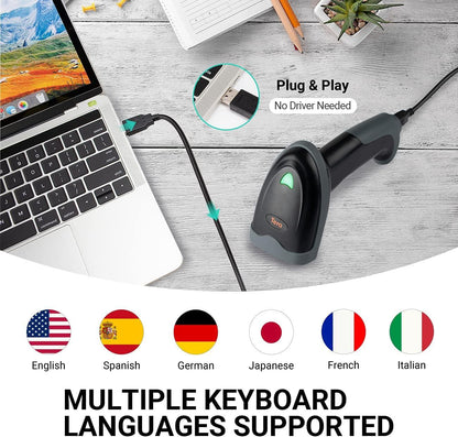 Tera Pro Series L0013B-OG Wireless 1D Barcode Scanner with Bluetooth and USB - Gomix Brands Outlet