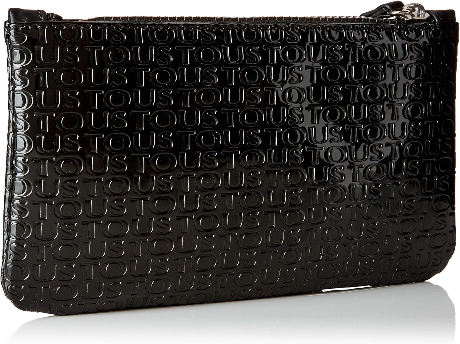 TOUS Lindsay Waterproof Vinyl Toiletry Bag with Patent Leather