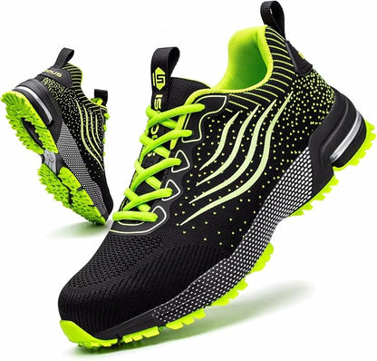 CYKYGGO Lightweight Steel Toe Safety Shoes for Men and Women