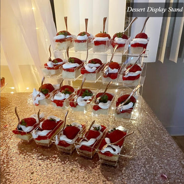 12‑inch Clear Acrylic 4‑Tier Display Stand with Removable Step