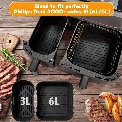23-Piece Philips Dual Basket Airfryer Accessory Set with Silicone Moulds