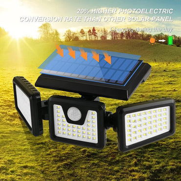 FLOWood B082TTQDTM 118 LED Solar Security Lights Motion Sensor Outdoor Floodlight