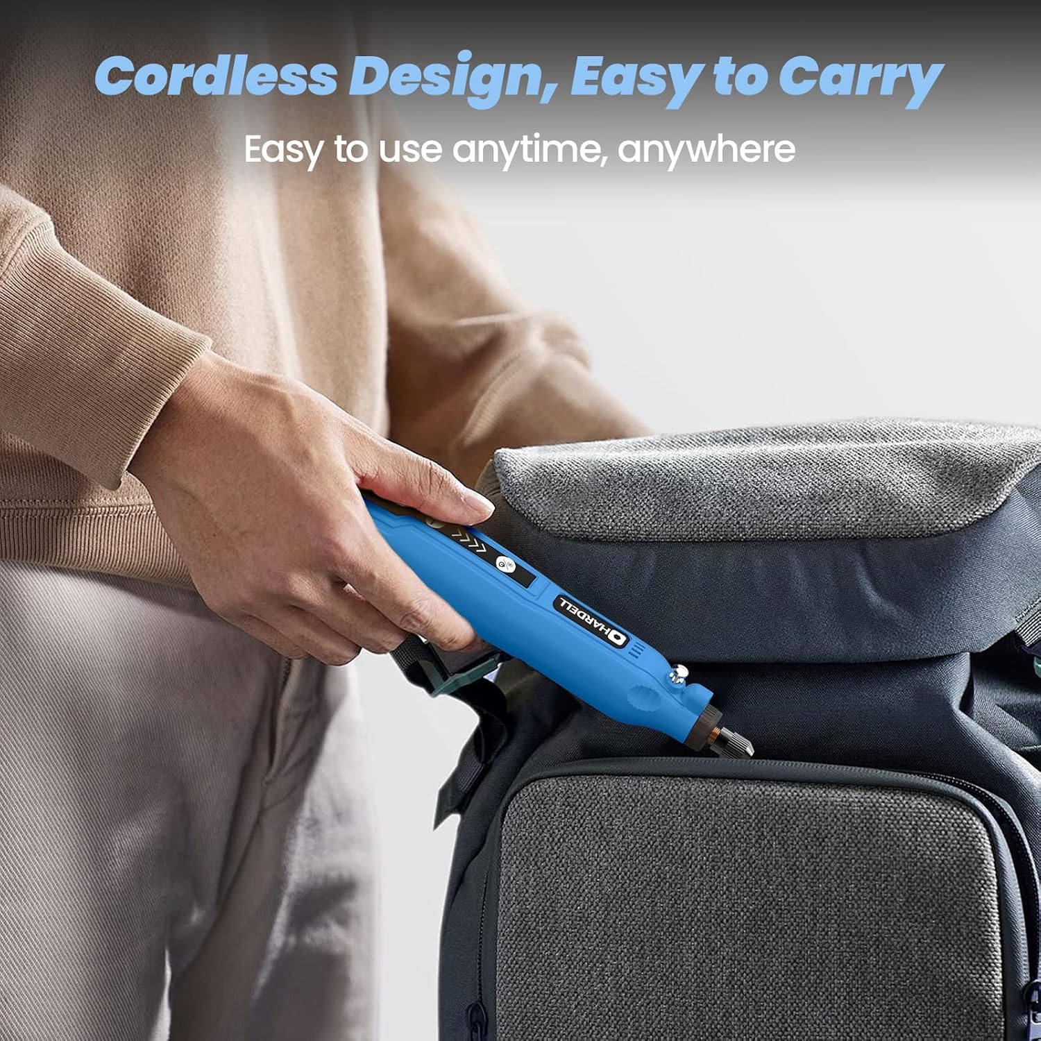 HARDELL Cordless Rotary Tool Kit: 5-Speed Mini for Engraving, Sanding, Polishing, Carving