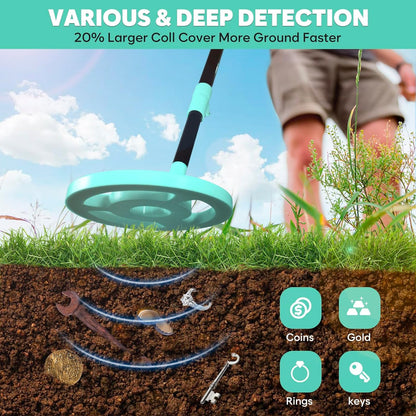 iTayga Adjustable Kids Metal Detector – Waterproof, Lightweight Treasure Hunt