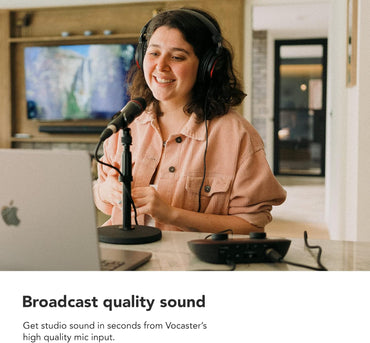 Focusrite Vocaster One Compact Podcasting Interface with Auto Gain Loopback