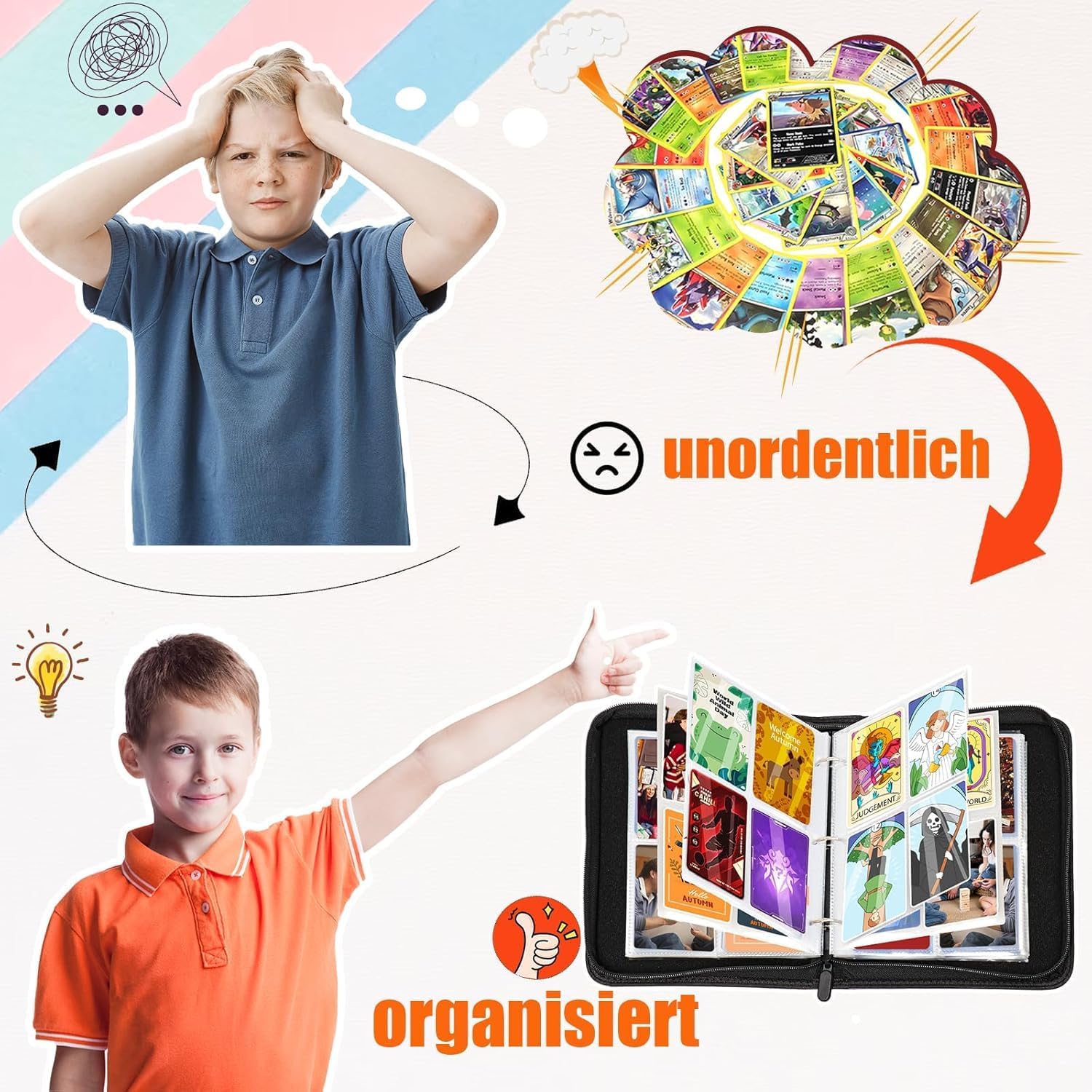 Waterproof PU Pokémon Card Album 400 Sleeves 50 Pages