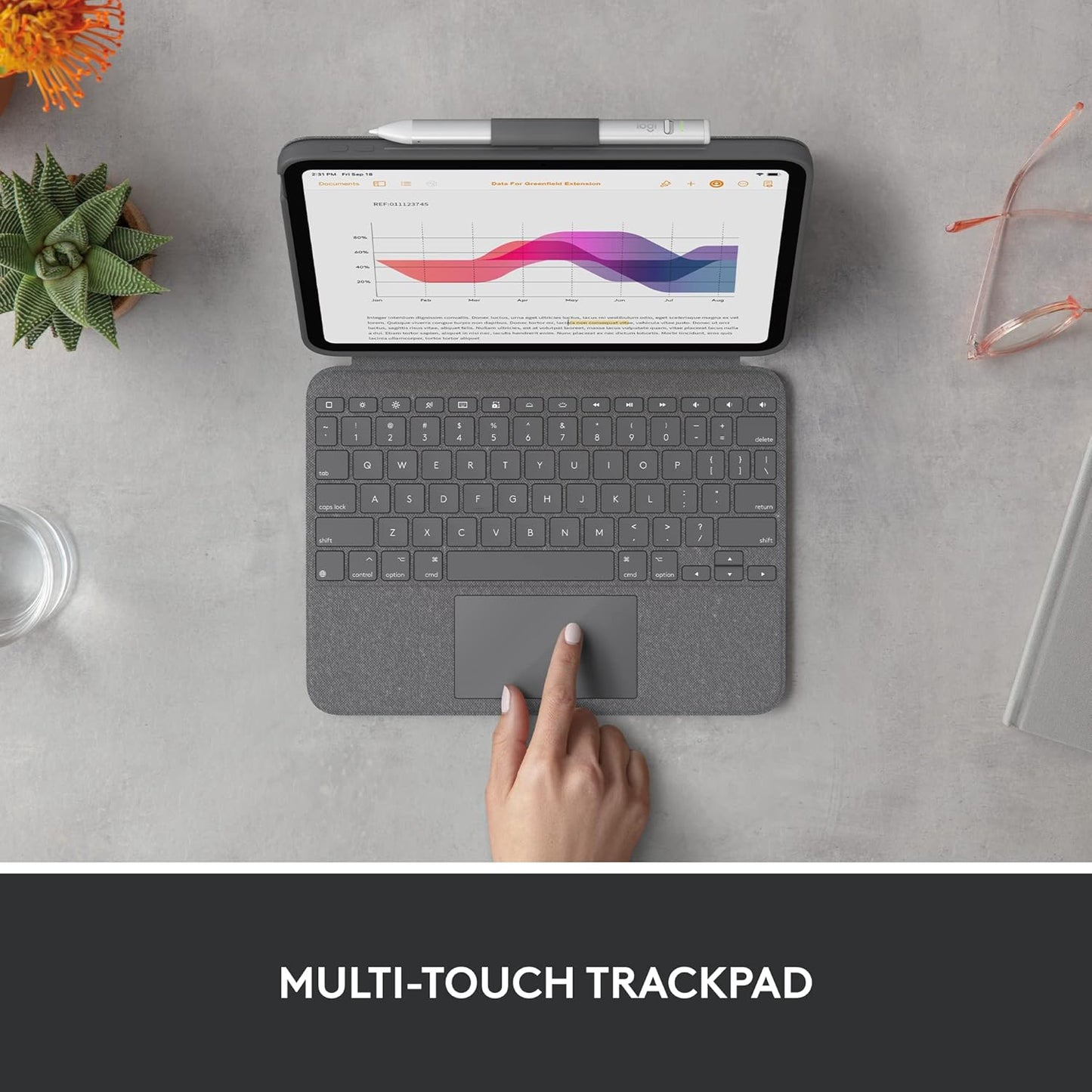 Logitech Combo Touch iPad 10th Gen Keyboard Case – Oxford Gray