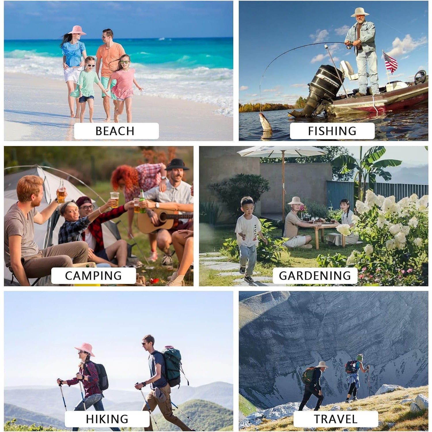 SENWAI UPF 50+ Wide Brim Quick-Dry Fishing Bucket Hat