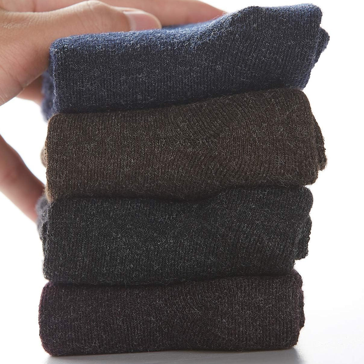 NinetoFiveLife Women's Ultra-Soft Thick Woollen Thermal Socks 4-Pair Pack