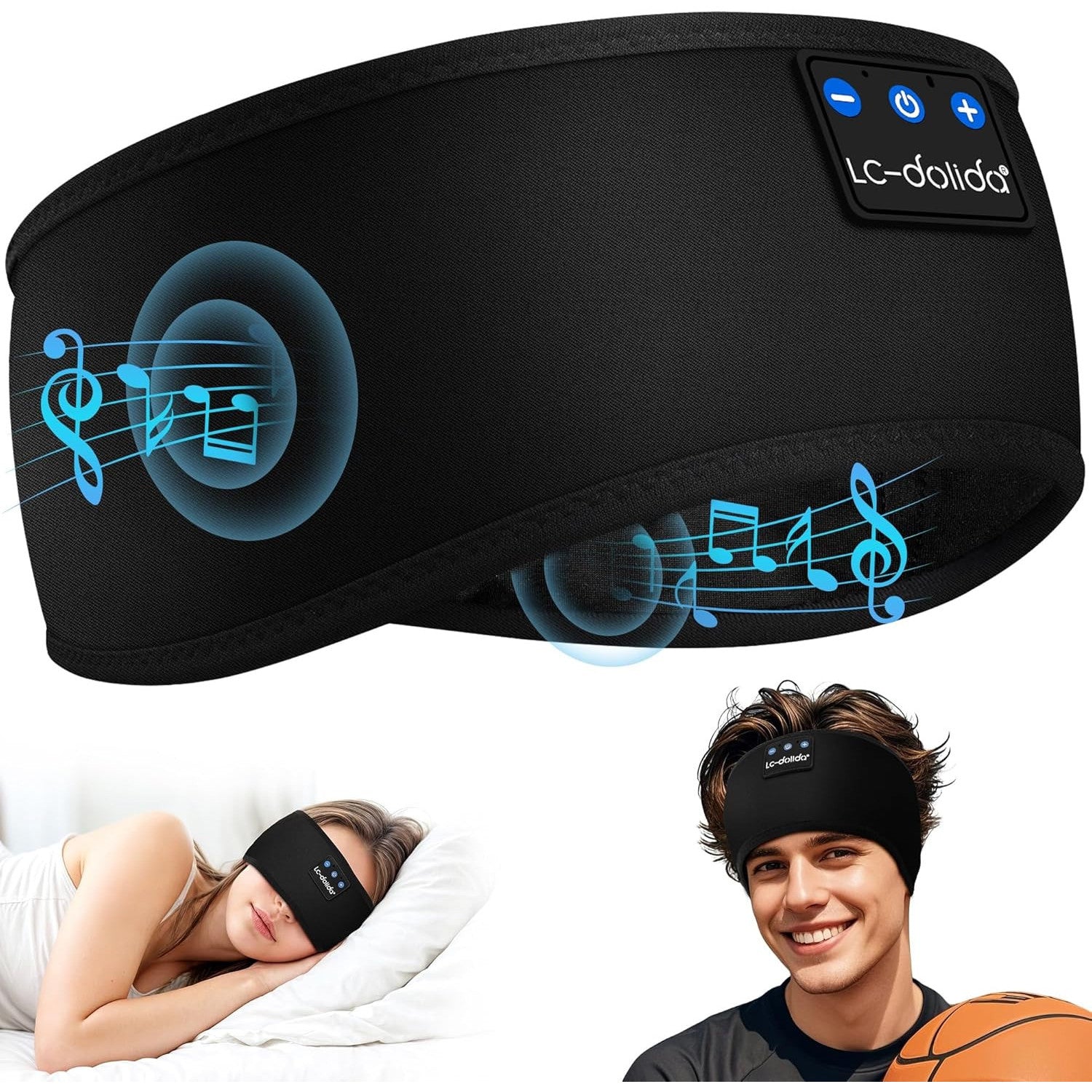 Comfortable Sleep Headphones Bluetooth 5.4 Headband with Ultra-Thin HD Stereo Speakers