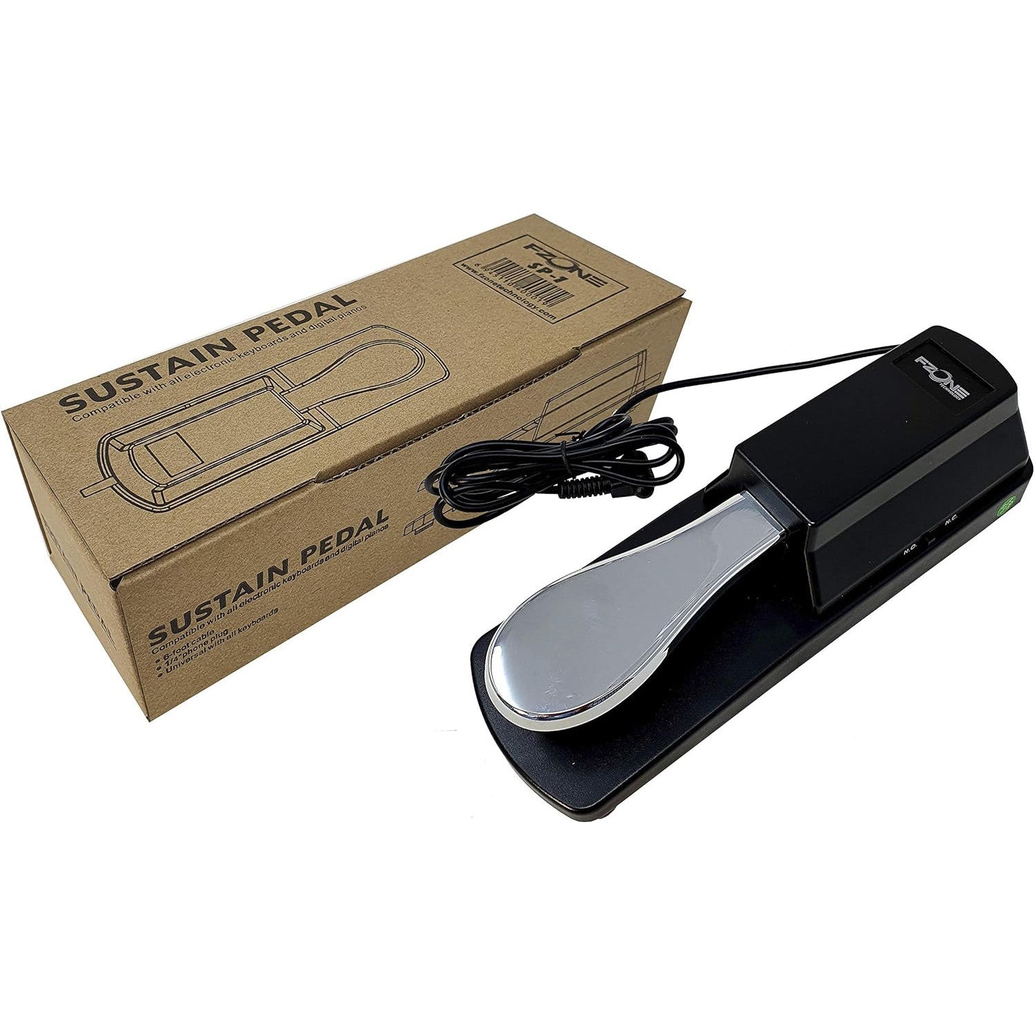 FZONE SP1 Universal Sustain Pedal with Polarity Switch for Keyboards