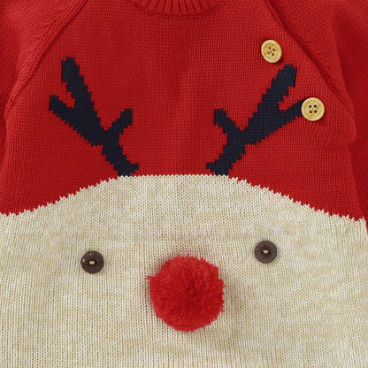 Verve Jelly Reindeer Christmas Baby Onesie Long Sleeve