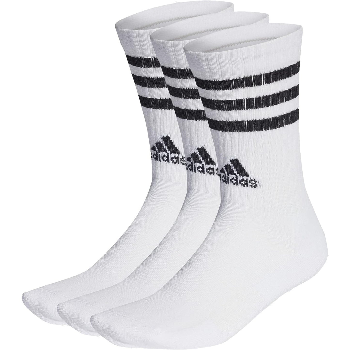 adidas Unisex 3-Stripes Cushioned Crew Socks Pack of 3