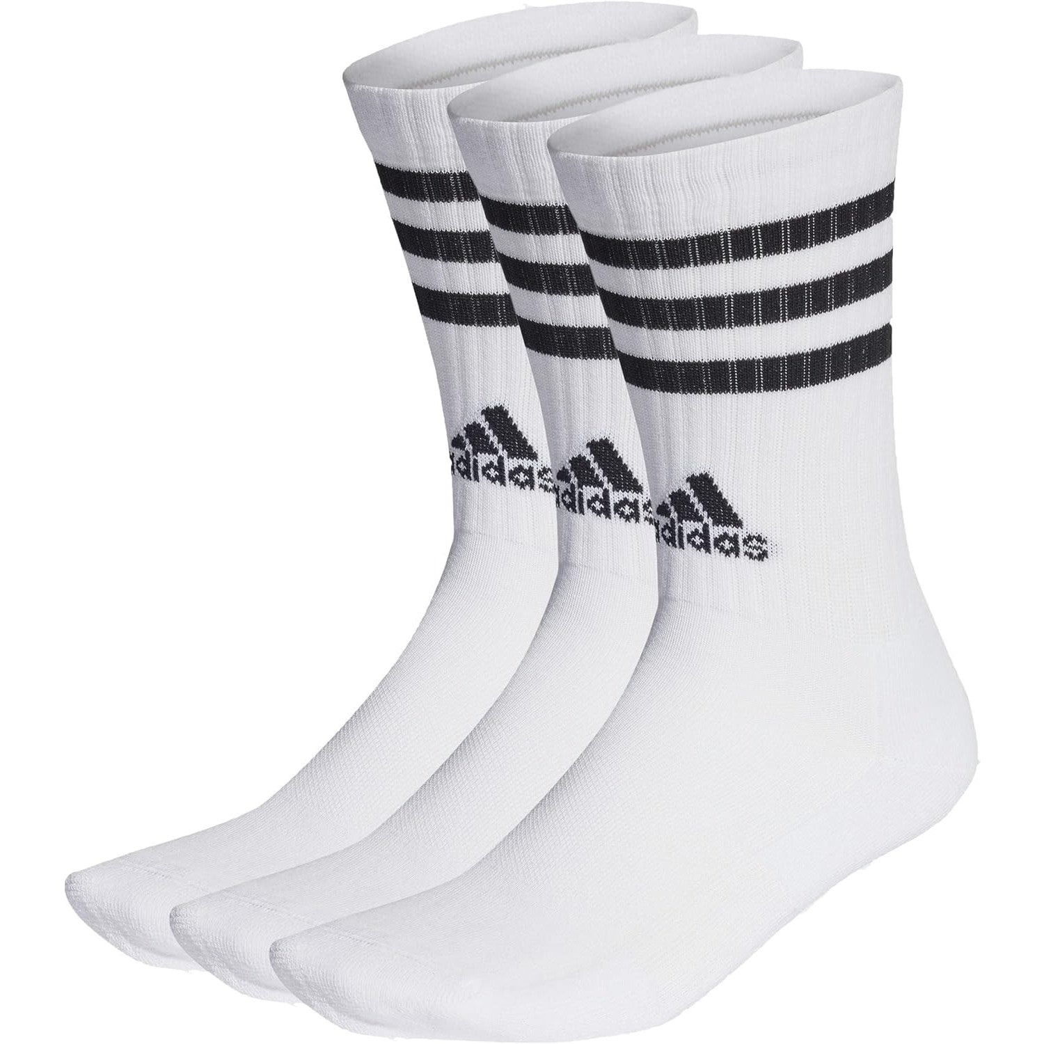 adidas Unisex 3-Stripes Cushioned Crew Socks Pack of 3