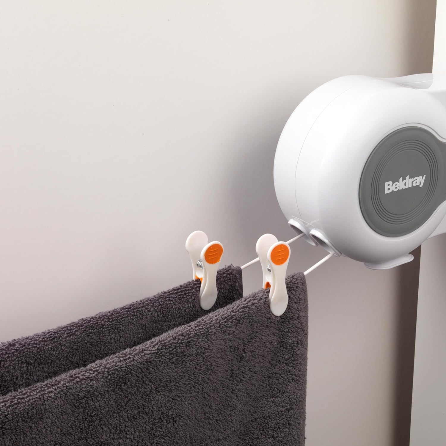 Beldray Dual Retractable Washing Line – 2 × 13 m Double Reel, Wall‑Mounted