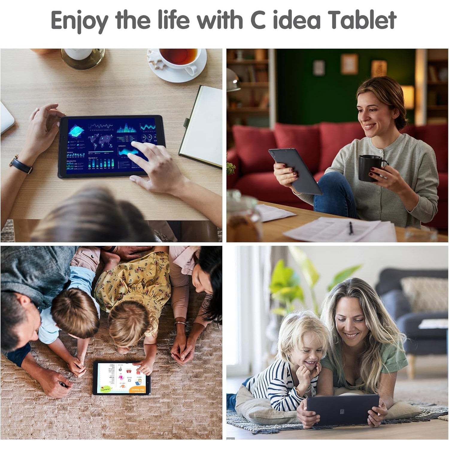 C Idea 8‑Inch Android 13 Tablet with Blue Light Protector